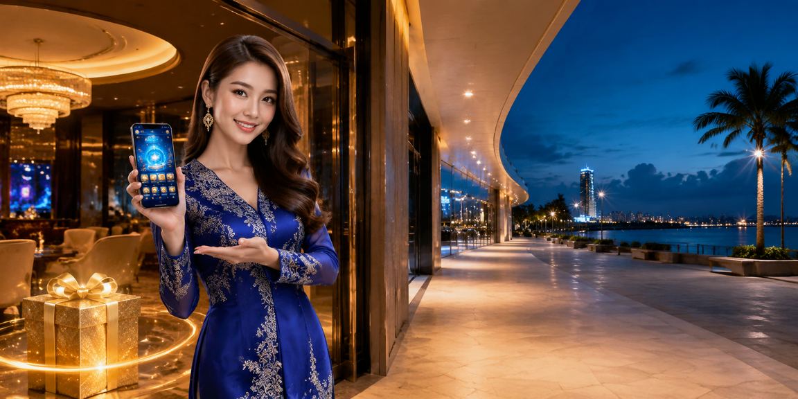 Proses deposit dalam talian di Kuantan dengan pakaian baju kurung bergaya tempatan