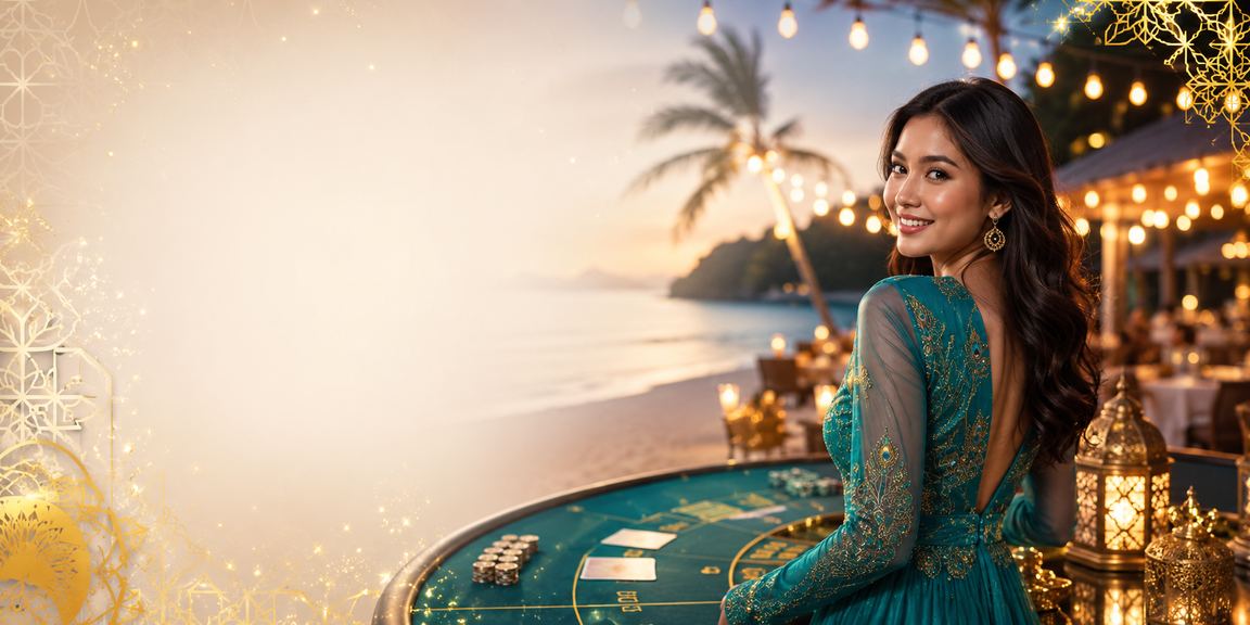 Permainan baccarat dalam suasana Hari Raya di Langkawi dengan gaya hiburan tempatan